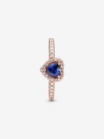 Pandora - Anillo de corazón Azul brilliant with Baño de Gold Rose de 14 K - details 2