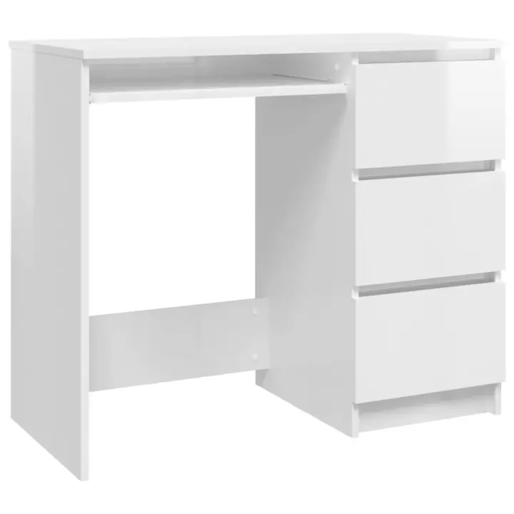 VidaXL Escritorio Vegal 3 cajones + compartimento para teclado 76x90x45 cm - 1