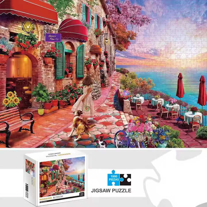 Rompecabezas De Mil Piezas Morning Blossom Juego Educativo Para Adultos Y Niños Decoración De Hogar Divertido Y Desafiante - 1