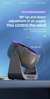 Ventilador De Escritorio Recargable De 4000 mAh Con Control Remoto Y Luz Nocturna Capacidad Grande Mini Ventilador De Mesa Montado En La Pared - details 9