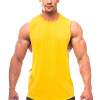 Camiseta Sin Mangas Para Hombre Estilo Fitness Y Gimnasio Camiseta De Torso Liso Para Culturismo Ropa Deportiva De Verano Material Algodón - details 21
