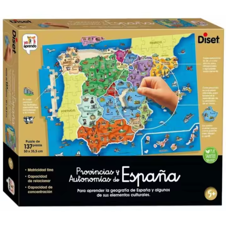 Juego Educativo Puzle Las Provincias de España Diset - 1