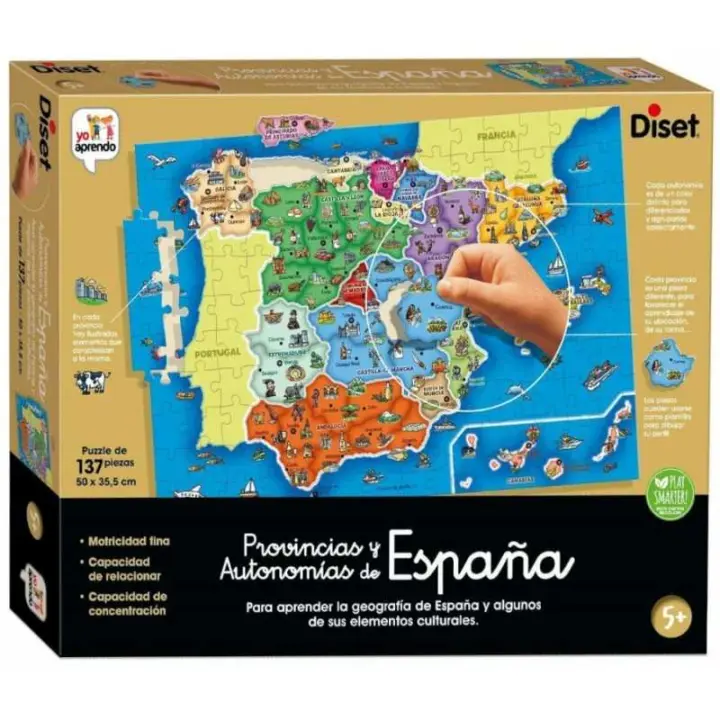 Juego Educativo Puzle Las Provincias de España Diset - 1