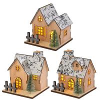 Modelo De Casa De Madera Miniatura Iluminada Para Navidad Decoración De Escritorio Con LED Adorno Festivo Para Niños Regalos De Año Nuevo - details 6