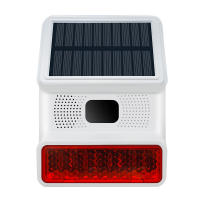 Alarma Solar Inalámbrica 433MHZ Con Sonido Y Luz Flash Para Exterior Sistema De Seguridad Hogar PGST GSM Silbato De Alarma - details 2