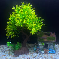 Decoración De Acuario DIY Planta Artificial De Agua Dulce Árbol Y Grama Adornos Para Tanque De Peces Tamaño 26cm/10.24 Pulgadas - details 2