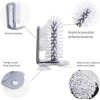 Dish brush for cleaning glass with suction cup, double-sided brush for cleaning glass - details 1