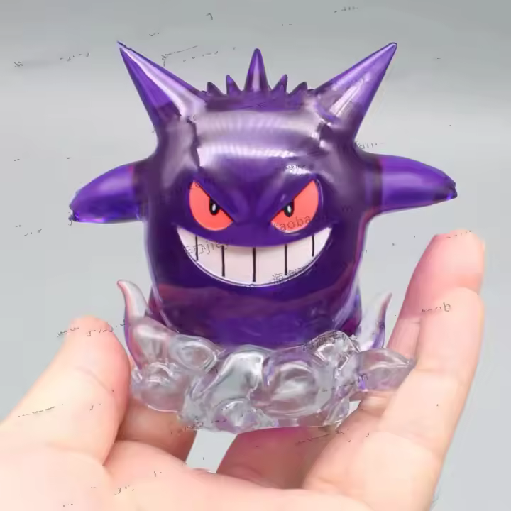 Figura De Acción Pokemon 8cm Snorlax Gengar Transparente Modelo Anime Decoración Coleccionable Juguetes Regalo PVC Para Adultos - 1