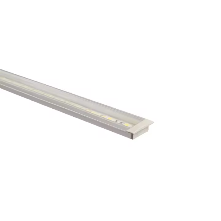 Ledkia Perfil de Aluminio Empotrable con Tapa Continua para Tiras LED de hasta 12 mm - 1
