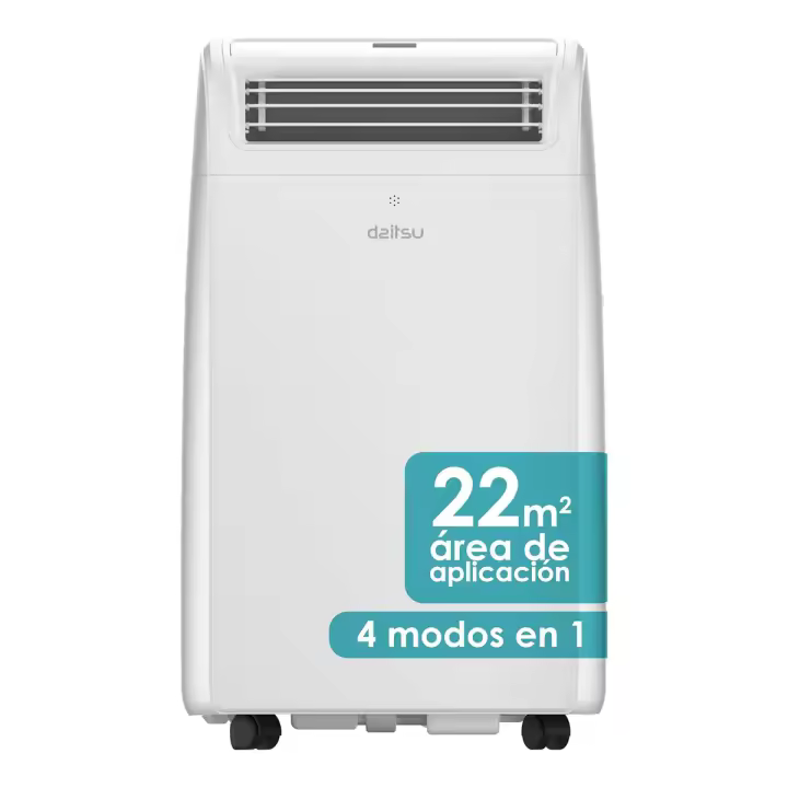 Daitsu - Aire acondicionado portátil Aeris Dual APD-09FCXB (22 m²) y APD-12FCXB (30 m²) con clasificación energética A/A++ en calefacción, modo Sleep, temporizador 24 h y panel táctil para uso doméstico e instalación sin obras - 1