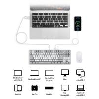 Teclado mecánico 3inuS 87 teclas 5 en 1 con hub dual USB-C y cable hot-swappable - interruptores marrones. - details 13