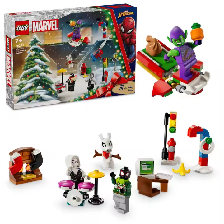 LEGO 76293 Marvel Calendario de Adviento 2024 Spider-Man Regalo por las fiestas para niños y niñas - 1
