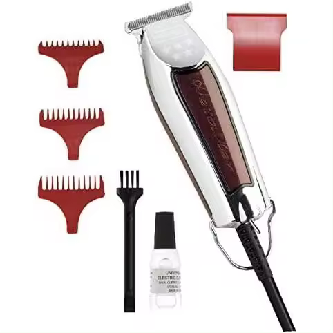 Wahl Detailer LI Cortapelos Potente Máquina de Cortar Pelo para Hombre con Cuchilla en T Extra Ancha para Trabajos de Bordes y Detalles Whal 08081-916, Trimmer Profesional con Cable, Cuchilla de 36 mm - 1
