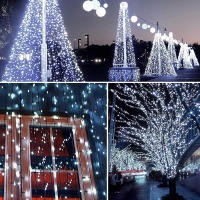 Luces LED Solares Para Jardín Y Fiesta Navideña Cadena De Luces De Hadas Impermeables 8 Modos 12M Decoración De Año Nuevo - details 12