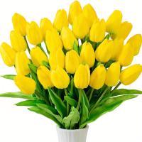 Tulipes Artificiales Vibrantes De Toque Real 5/7/9/11/13 Bundles Flores Falsas Para Decoración De Hogar Accesorio Para Bodas Día De La Madre Y San Valentín - details 4