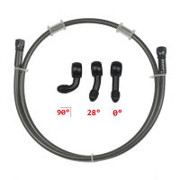 Tubo De Freno De Caña De Acero Teflon PVC Transparente Negro AN3 Para Motocicleta Reforzado Para Carreras Master Cylinder Clutch Hydraulico - details 3