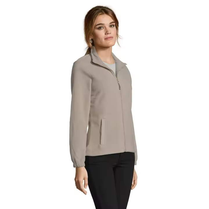 MARNAULA - Chaqueta Polar con Cremallera para Mujer en Color Natural - Moda Femenina - Abrigos y Chaquetas - 1