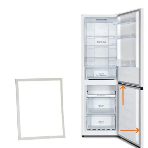 Burlete Puerta Congelador Hisense RB390N4AW1, NUEVA. Alto: 56 cms, Ancho:75 cms - 1