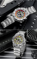 Reloj De Pulsera Mecánico Para Hombre ADDIESDIVE Lujo Esqueleto Automático Vidrio De Zafiro BGW9 Luminoso Diver 200m Acero Inoxidable - details 9