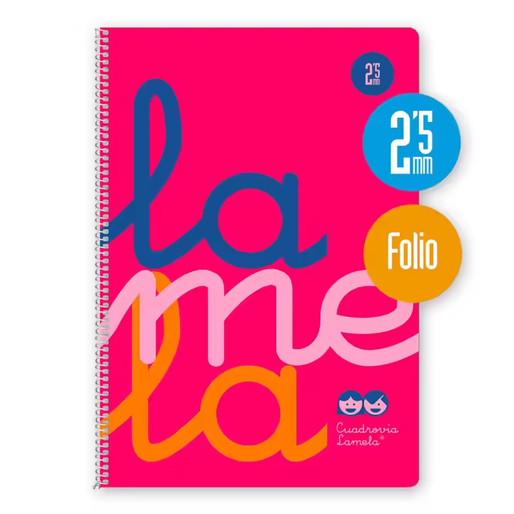 Lamela Cuaderno espiral 2,5X2,5 cuadrovia Fº 90G 80H T/P  7FTP002V - 1