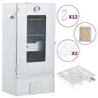 vidaXL Horno Ahumador de BBQ con Generador Humo Frío Parrilla Acero Galvanizado Dimensiones 44.5x29x83 cm (21x21x4.5 cm),  44.5x29x83 cm (27x27x4.5 cm),  44.5x29x110 cm (21x21x4.5 cm) y mas - details 0