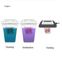 Juego De Alimentador Para Acuario Con Ventosa Plástico Rojo Para Alimentación De Cucarachas Y Alimentos Líquidos Para Peces - details 13