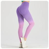 Pantalones De Fitness Para Mujer Con Gradiente Levantamiento De Caderas Talla Alta Secado Rápido Pantalones Largos Para Correr Y Deportes - details 5