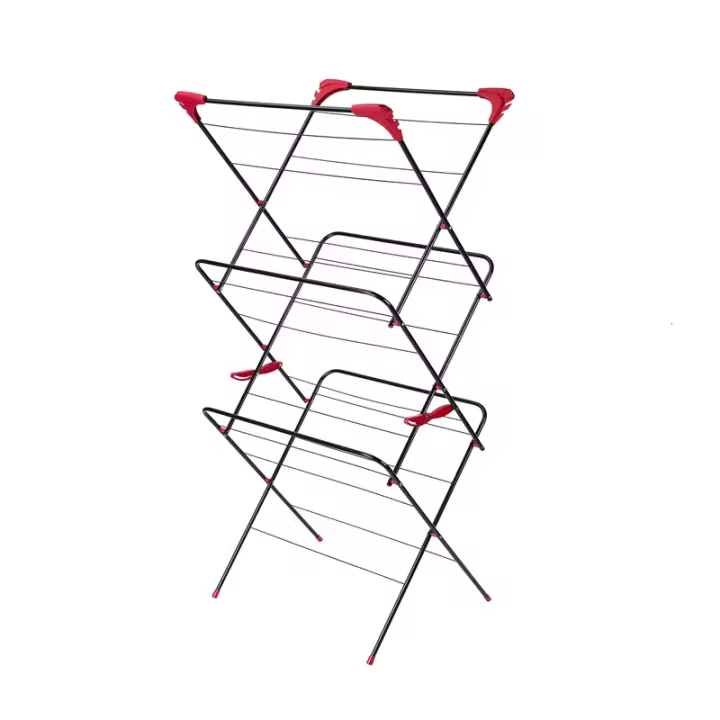 Tendedero vertical con patas antideslizantes, tendedero estable de metal, tendedero de torre, ahorro de espacio - 1