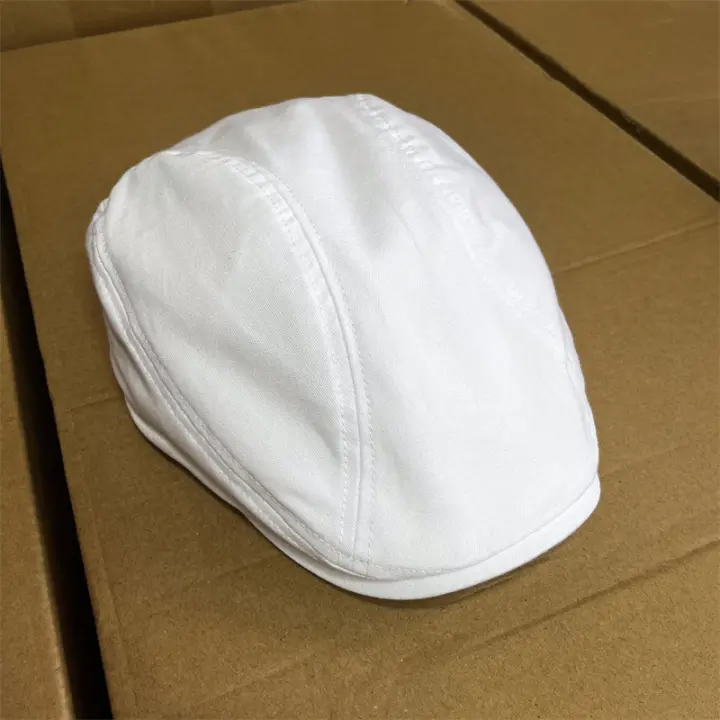 Hombres Algodón Sarga Newsboy Flat Ivy Driving Hat Gorra ajustada - 1