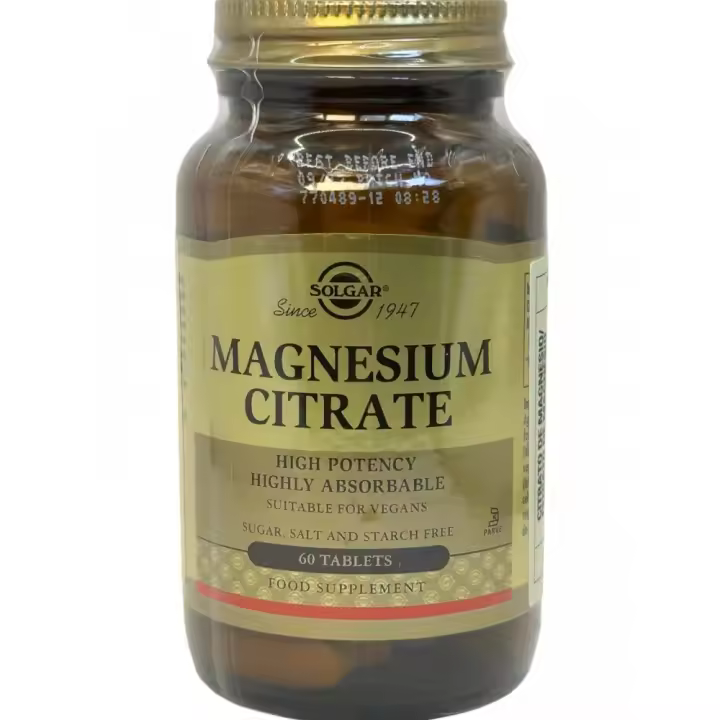 Citrato de Magnesio 200mg (60 ó 120 Comprimidos) de Solgar - 1