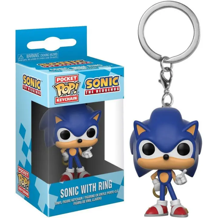 Llavero Pocket POP Sonic with RingFigura  Coleccionable - Idea de Regalo- Mercancia Oficial - Juguetes para Niños y Adultos - Movies Fans - Muñeco para Coleccionistas y Exposición - 1