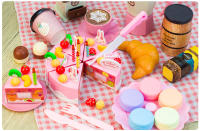 Juego De Comida Para Niñas Set De Té De Cocina Simulación De Pastel Y Café Juguete De Cocina Para Niños Juego De Casa De Juguetes Regalos De Cumpleaños - details 1