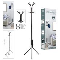 Perchero Metálico, 45x38x173cm, Perchero de Pie de Estilo Minimalista, Blanco / Negro Soporte para Colgar Abrigos Sombreros Bolsos, con 8 Ganchos, para Oficina, Hogar - details 6