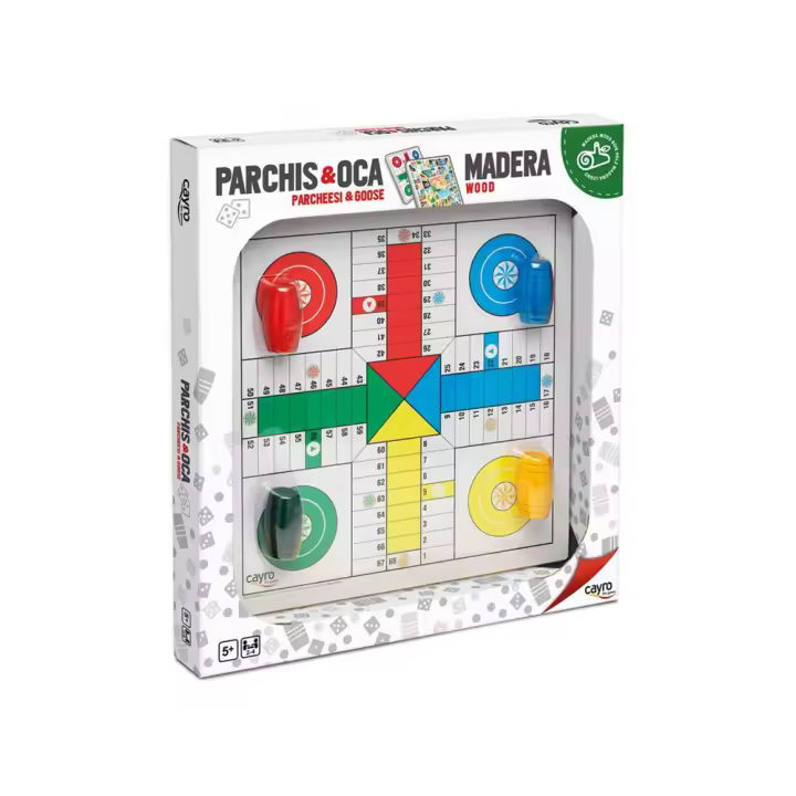 Juego Parchis 4 jugadores con accesorios 33x33 cm (Cayro 097) - 1