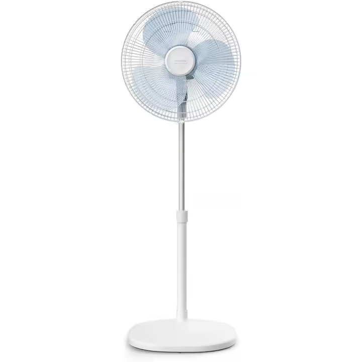 Ventilador Rowenta VU4410F02 de pie con 3 velocidades oscilación automática orientación y altura ajustable silencioso Blanco - 1