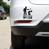 Pegatina Creativa No Toques Mi Coche Para Exterior Auto Accesorios De Ventanas Diseño De Dibujos Animados PVC 3D Fibra De Carbono - details 4