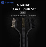 Juego De 3 En 1 SUNSHINE SS-046 Cepillos Para Reparación De Teléfono Móvil Limpieza De Polvo En Placa Madre Y Chip IC Herramienta De Limpieza De Acero Y Alambre Antiestático - details 0