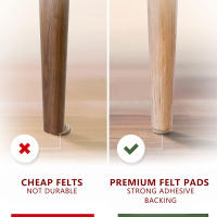 Pegatinas De Tela Autoadhesivas 48PC Beige Tamaños Variados Para Patas De Muebles Sillas Y Mesas Protección Antideslizante Anti-Rasguños - details 4