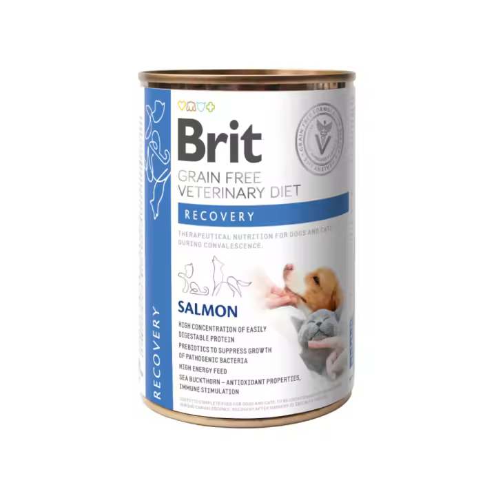 Brit Veterinary Diet Recovery Comida Húmeda para Perros y Gatos (6 unidades x 400 gr) - indicado en recuperación y convalecencia - 1
