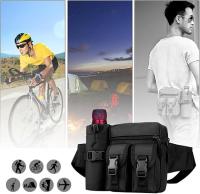 Riñonera táctica con Bolso para botella de Agua, impermeable, de Lona Militar, para correr, senderismo, caminar, andar en bicicleta y ciclismo. - details 4