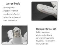Bombilla LED E27 Con Hojas De Ventilador 28W AC85-265V Luz De Techo Para El Hogar Con Control Remoto Forma De Luces Portátiles Material ABS - details 4