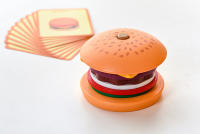 Juguetes Educativos De Madera Para Niños Juego De Cocina Pretendida Sándwich De Hamburguesa Simulación Juego De Alineación Montessori - details 16