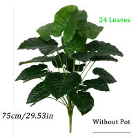 Planta Artificial De Monstera Grande 75cm Con 24 Hojas Falsas Para Decoración De Jardín Y Habitaciones Material Plástico - details 6