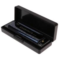 Harmonica Diatónica De 10 Agujeros En Clave De C Con Estuche Para Principiantes Y Niños Regalo De Blues Con Estuche - details 8