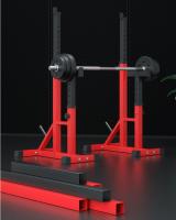 ALLINLIFE Estante Para Sentadillas con Soporte Para Pesas, Squat rack, Aparato Para Entrenamiento de Fuerza, Equipo Para Fitness, Negro,Rojo - details 8