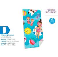 Toalla de Playa y Baño 100% Algodón, 27.5" x 55", 300gsm, con Divertidos Diseños de Dibujos Animados - details 4