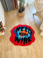 Alfombra Tufted Need More Wine 100% Hecha a Mano Alfombra Irregular Para Noche Sofisticada Y Suave Peluche Colorida Alfombra De Baño Alfombra De Dormitorio - details 0