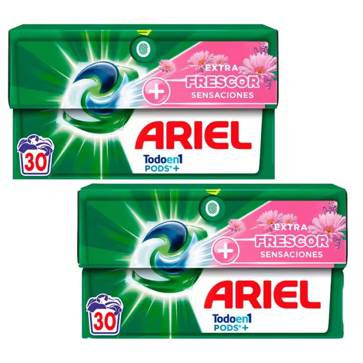 Ariel | Pack Extra + Sensaciones Todo En 1 Pods, 30x2 Cápsulas De Detergente Líquido - 1