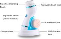 Elitzia ETAE8286B - Limpiador de poros, eliminador de puntos negros, masajeador facial, dispositivo de belleza eléctrico 4 en 1 (azul) - details 4
