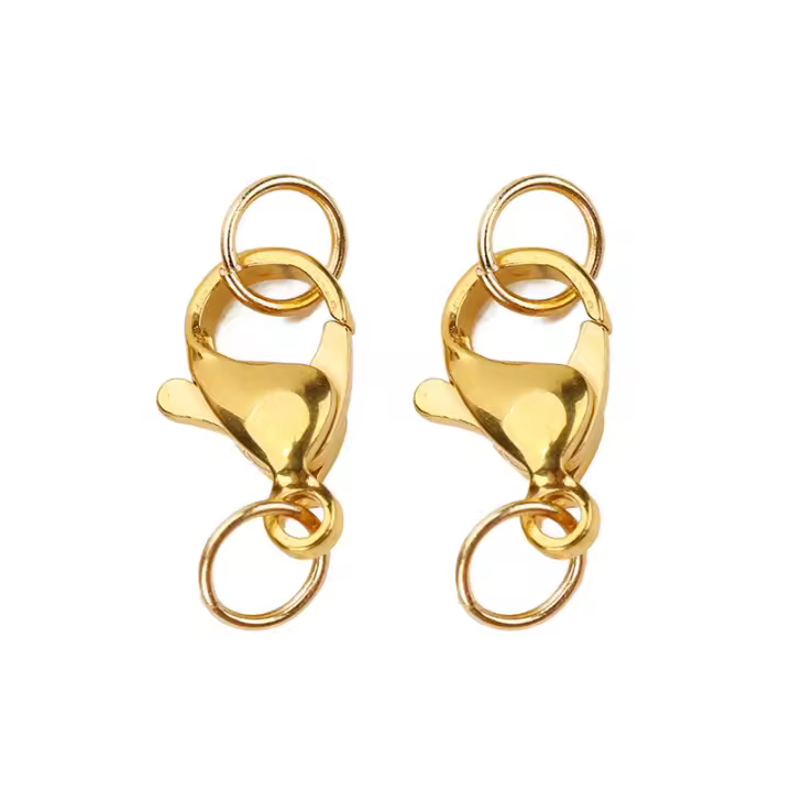 20pcs Aros De Cangrejo De Acero Inoxidable De Color Oro 10mm 12mm Para Colgantes Y Pulseras Joyería DIY Enlaces Y Conectores - 1